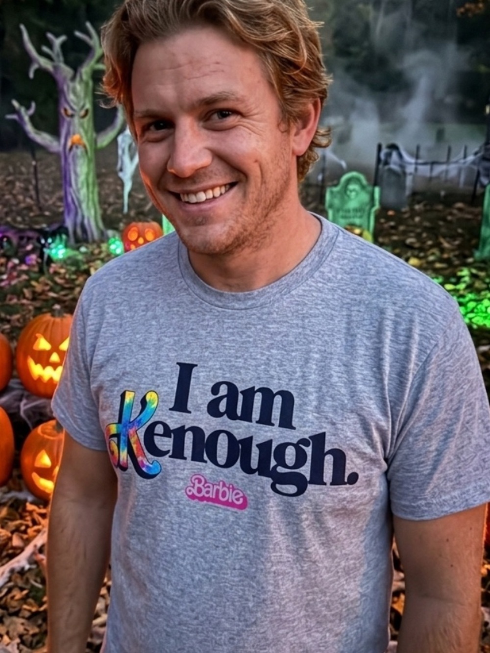 Iconic Mattel Barbie Movie Ken Tee "I am Kenough" Halloween T-shirt Costume